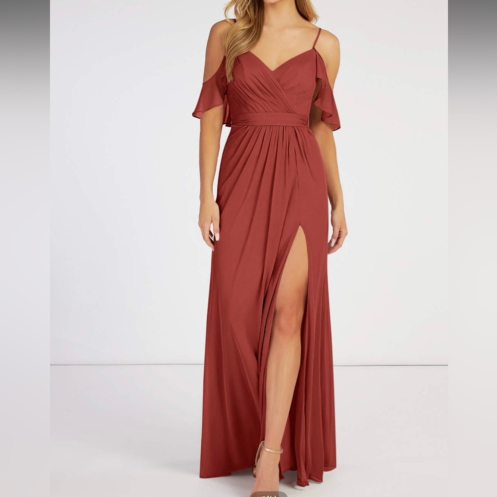 Azazie Terracotta Fiena Dress
